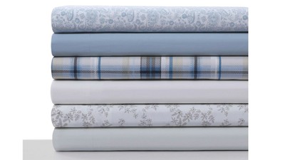 Twin Soft Grey Cotton Percale Deep Pocket Sheet Set