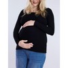 Women's Square Neck Rib Knit Long Sleeve Tee | Motherhood Maternity - 3 of 4