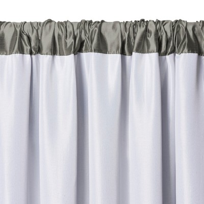 Gray Faux Silk Blackout Pleated Curtain Panel 52" x 108"