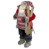 Northlight 4' Standing Santa Christmas Figure with Skis and Fur Boots - 3 of 4