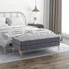 HOMCOM 47.75 Inches End of Bed Bench, Upholstered Entryway Bench with Double Layer Seat Cushions and Steel Legs, Bedroom Bench - 3 of 4