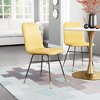 Zuo Var Dining Chair (Set of 2) Yellow - 2 of 3