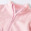 Baby Girls' Heart Fuzzy Jacket - Cloud Island™ Pink - 3 of 4