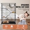 VEVOR Catio, 4-Tier Large Cat Cages Indoor, Detachable Metal Playpen Enclosure with 360° Rotating Casters, with 3 Ladders, 35.4x23.6x51 inch - 3 of 4