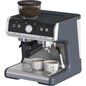 Espresso Machine With Milk Frother, 20 Bar Espresso Maker With Coffee Bean Grinder, Home Coffee Machine for Espresso, Cappuccino, and Latte - 1 of 4