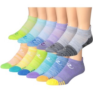 JAMES FIALLO Men's 12-Pairs Low Cut Running & Athletic Sunrise Spectrum Patterned Performance Socks - 1 of 1
