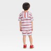 Toddler Boys' Short Sleeve 4th of July Striped Hooded Knit Shorts Set - Cat & Jack™ White - 2 of 4