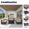 ALAULM 8 Pieces Patio Furniture Set, Rattan Wicker Outdoor Conversation Sets, Furniture Sofa Set - 4 of 4