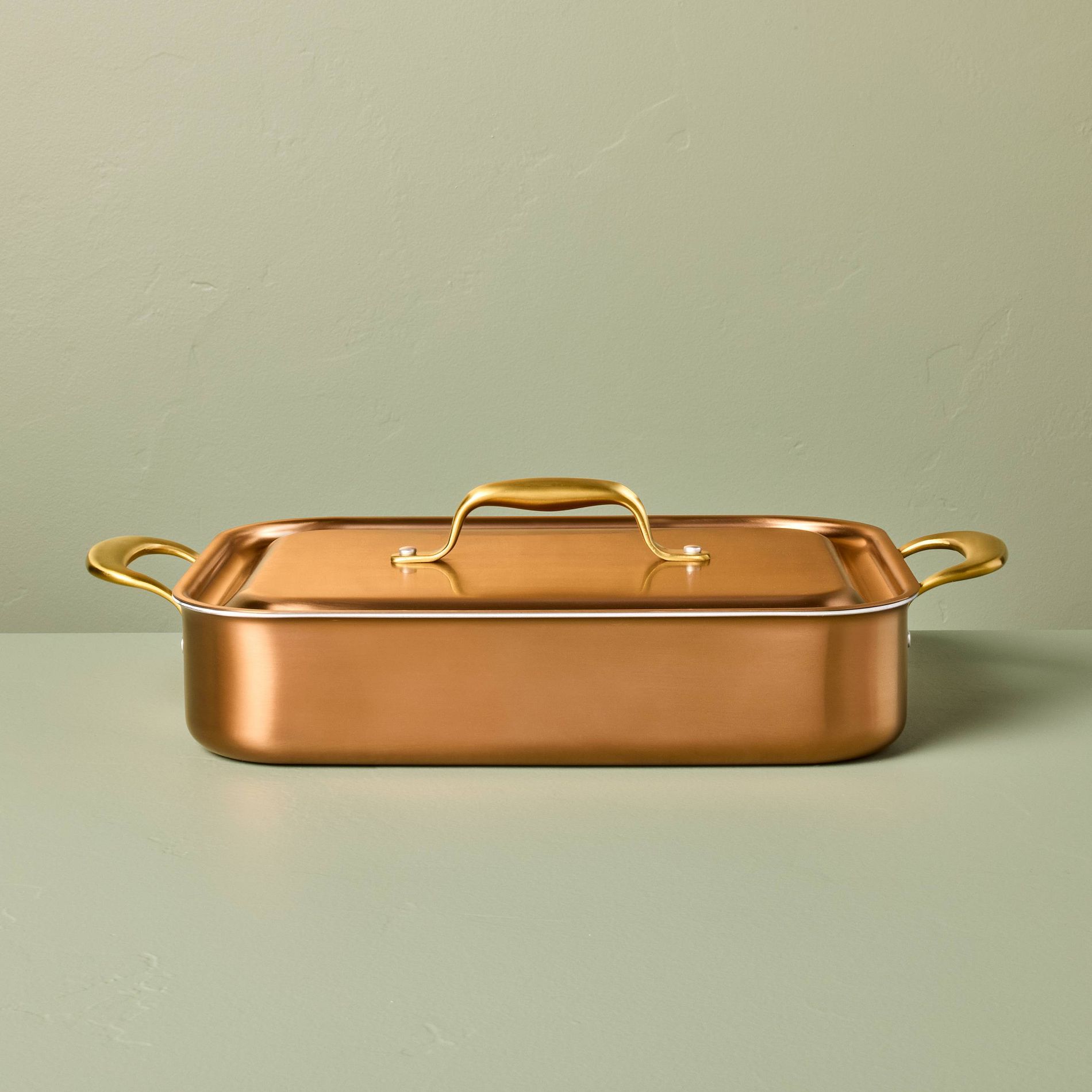 Roasting Pan with Lid Copper - Hearth & Hand™ with Magnolia