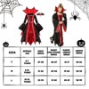 Royal Vampire Costume for Girls,Victorian Vampiress Queen Dress Up,Noble Medieval Queen Halloween Dress up - 2 of 4