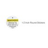 Wrapables 1.5 inch Yellow Extreme Happiness Warning Stickers (500pcs) - image 2 of 4