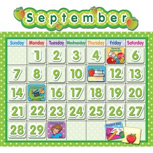 Teacher Created Resources School Calendar Bulletin Board Set Polka Dot 65/Set (TCR4188) - 1 of 1