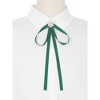 INSPIRE CHIC Women's Wedding Party Satin Brooch Pin Bow Tie with Pearl - 4 of 4