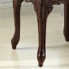 Roundhill Furniture Traditional Ornate Detailing Wood End Table, Dark Cherry Finish - 3 of 4