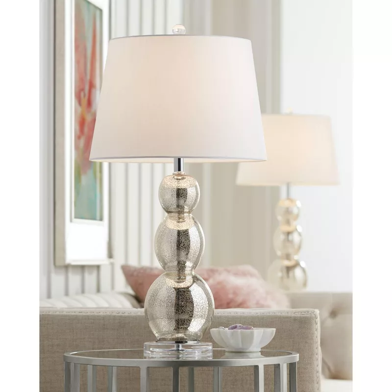 360 Lighting Modern Table Lamp, Antique White Glass Table Lamps