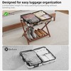 Acoinel Folding Bamboo Luggage Rack with 6 Nylon Straps - 2 of 4