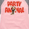Girls' - Disney - Party Animal Shirt Tail Raglan Graphic T-shirt - 2 of 4