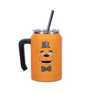 Five Nights At Freddy's Freddy Brown 30 Oz Double Wall Stainless Steel Tumbler With Handle - 1 of 4