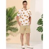 Lars Amadeus Men's Short Sleeves Button Down Summer Color Block Printed Shirt - 4 of 4