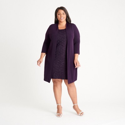 aubergine cocktail dress