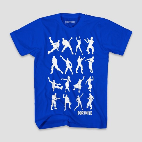 boys fortnite dance dance short sleeve t shirt royal blue - all fortnite dance