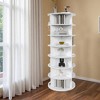 ORRD 360° Rotating Shoe Rack, 7-Tier Spinning Organizer Holds 28 Pairs, Space-Saving Free Standing Storage for Closet Entryway, White - 3 of 4