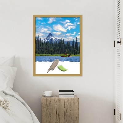 Grace Brushed Gold Narrow Polystyrene Wall Frame 24x30