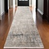 Gray Ivory And Brown Medallion Area Rug With Fringe - 2 of 4