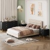 Dresser for Bedroom, 6 Drawer Dresser Organizer with Golden Metal Handle and Legs,Black - 3 of 4