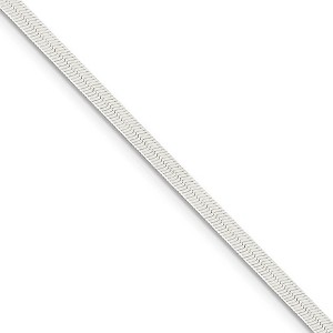 Black Bow Jewelry 3mm, Sterling Silver Solid Herringbone Chain Necklace - 1 of 4
