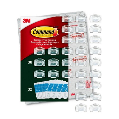 3M Command Clear Large Cord Clips w/Clear Strips, Pack of 8 :  : Home Improvement