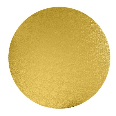 O'creme Round Gold Cake Drum Board, 12