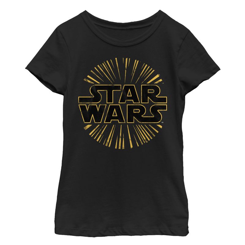 Girl's Star Wars Logo Burst T-Shirt, 1 of 4