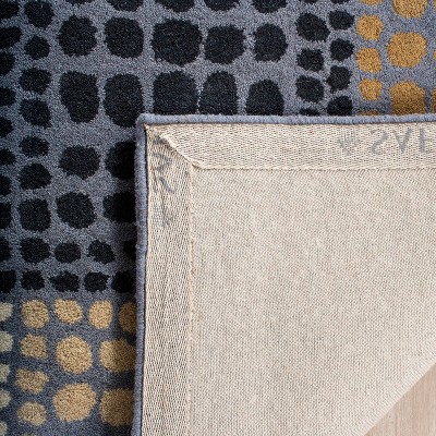Gray and Multicolor Tufted Wool Area Rug, 2'6" x 4'