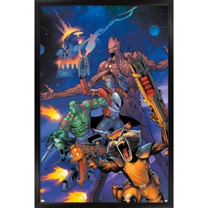 Trends International Marvel Comics Guardians of the Galaxy - Group Screaming Framed Wall Poster Prints - 1 of 4