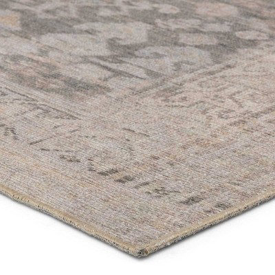 Gray Synthetic Medallion 4' x 8' Area Rug