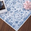 Acekool 10x13 Vintage Medallion Washable Area Rug, Extra Large Non-Slip Distressed Floral Carpet, Stain Resistant for Living Room, Bedroom, Grey - 3 of 4
