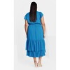 Women's Plus Size Midi Frill Dee Dress - cornflower | CITY CHIC - 4 of 4
