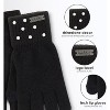 Nicole Miller Women Rhinestone Winter Beanie Hats & Soft Warm Gloves Set - 4 of 4