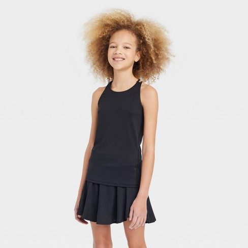 Girls' Racerback Tank Top - All In Motion™ Black S : Target