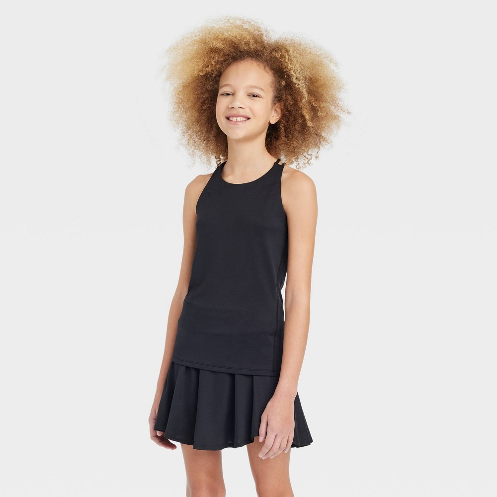 Girls' Racerback Tank Top - All in Motion™ Black XXL