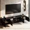 Gaoyangjiaju 70.87 Inch TV Stand for TVs up to 80 Inches with Slatted Doors Storage Media Console for Living Room - 3 of 4