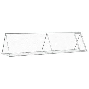 vidaXL Rabbit Hutch Animal Enclosure Bunny House Silver Galvanized ...