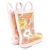 Hudson Baby Infant Girl Rain Boots, Peace Love And Flowers - 3 of 4
