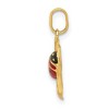 Black Bow Jewelry 14k Yellow Gold Open Heart Enameled Ladybug Pendant, 14mm - 2 of 4