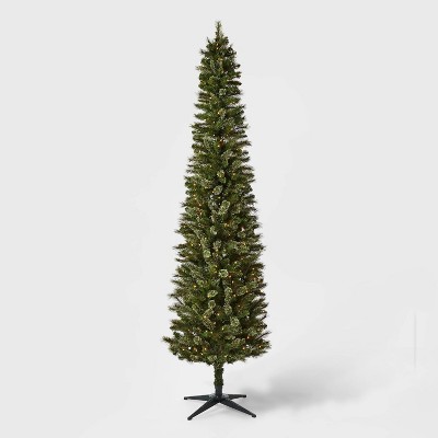 narrow artificial christmas tree