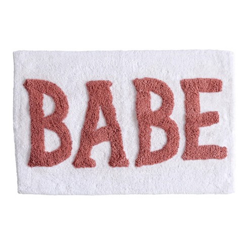 20" X 30" Novelty Tufted Bath Rug Babe White : Target