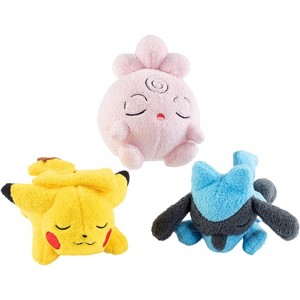 Pokémon Sleeping Plush, 3 Pack - 5" Pikachu, Riolu & Igglybuff - Set of 3, Stuffed Animal Toys - Officially Licensed - Gift for Kids 2+ - 1 of 4