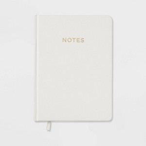 240 Sheet College Ruled Journal 7.75"x5.5" Cream Linen - Threshold™: Hard Cover, Acid-Free, Rounded Corners, All Ages - 1 of 3