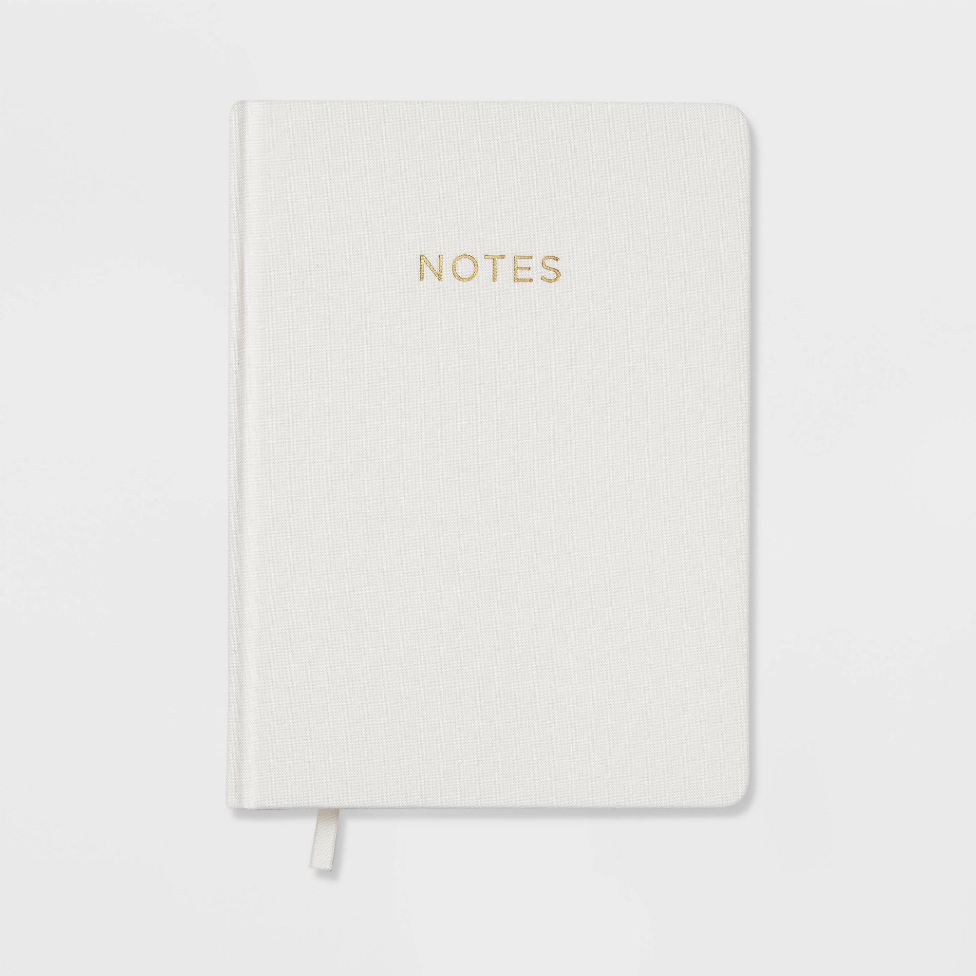 240 Sheet College Ruled Journal 7.75"x5.5" Cream Linen - Threshold™: Hard Cover, Acid-Free, Rounded Corners, All Ages